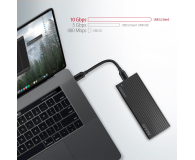 Axagon EEM2-GTR SuperSpeed+ USB-C - NVMe M.2 THIN RIB box - 1485446 - zdjęcie 3